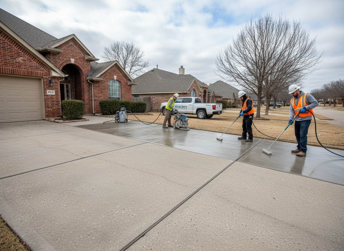 Preparing Concrete Surfaces for Winter Freeze Thaw Cycles in Collin County