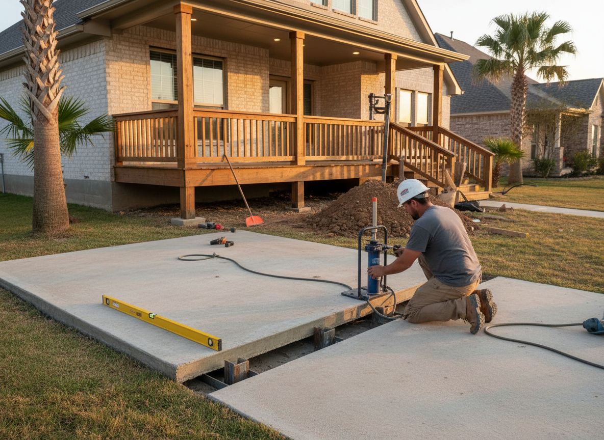 patio and porch leveling in Frisco